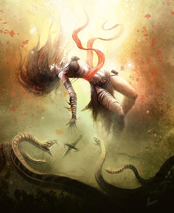 Light snake Illustration artwork